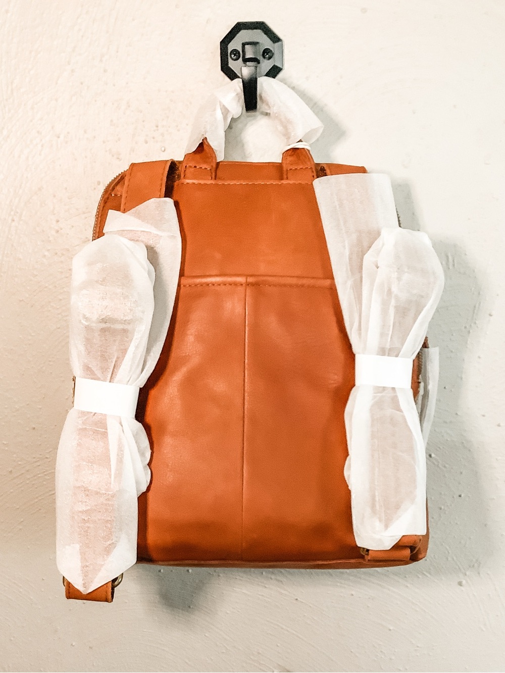 NWT American Leather Co Raffia Cleveland Backpack - Picture 4 of 6